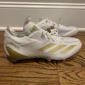 Adidas Adizero Electric White & Gold Men's Football Cleats Size 10 - IE4381